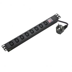 PDU power distribution unit 1U socket 250V 230V 220V power bar srtip rozetynas maitinimo blokas C13 C14 Shuko 19"