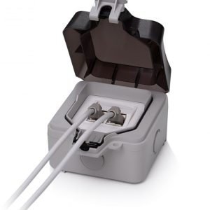 SR601166-AP IP66 2X RJ45 outlet virštinkinė rozetė