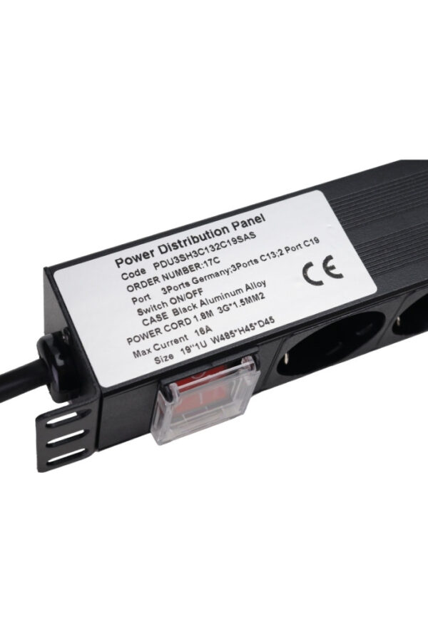 PDU3SH3C132C19SAS PDU 3xShuko + 3xC13 + 2xC19 aluminum