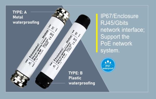 SP-630 604 type B surge protection RJ45 gigabit POE IP67 3